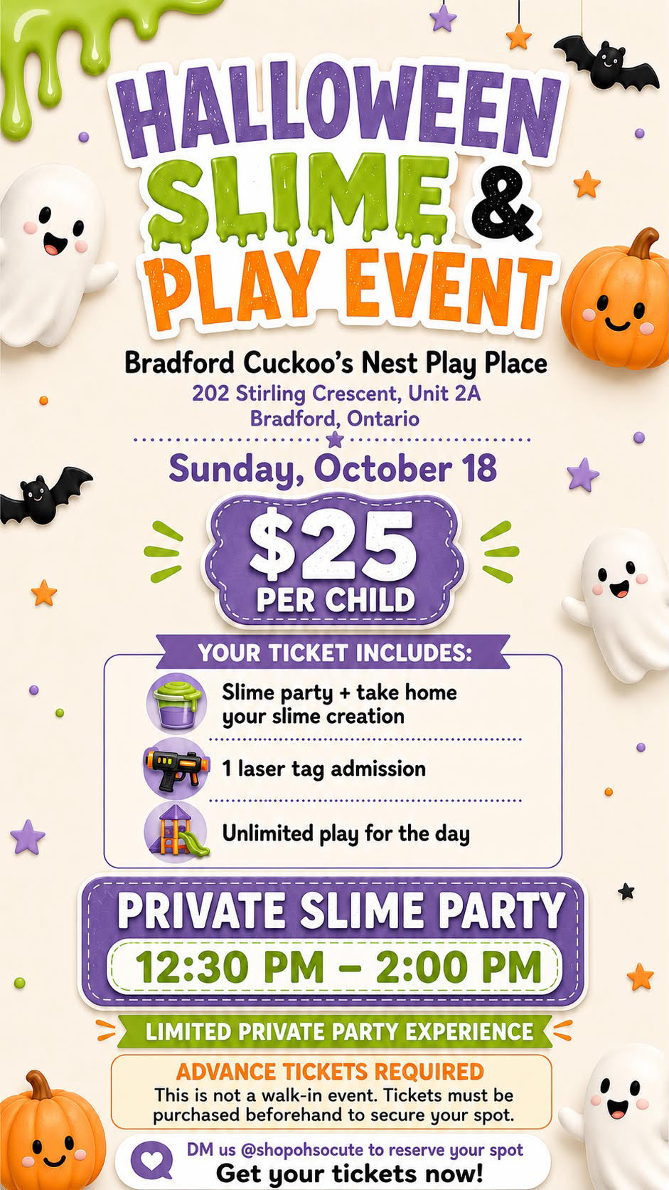 Halloween Slime & Play Event — Sunday October 18